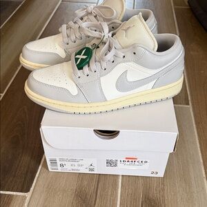 Nike Air Jordan 1 Low Sneakers - Neutral Grey & Coconut Milk
